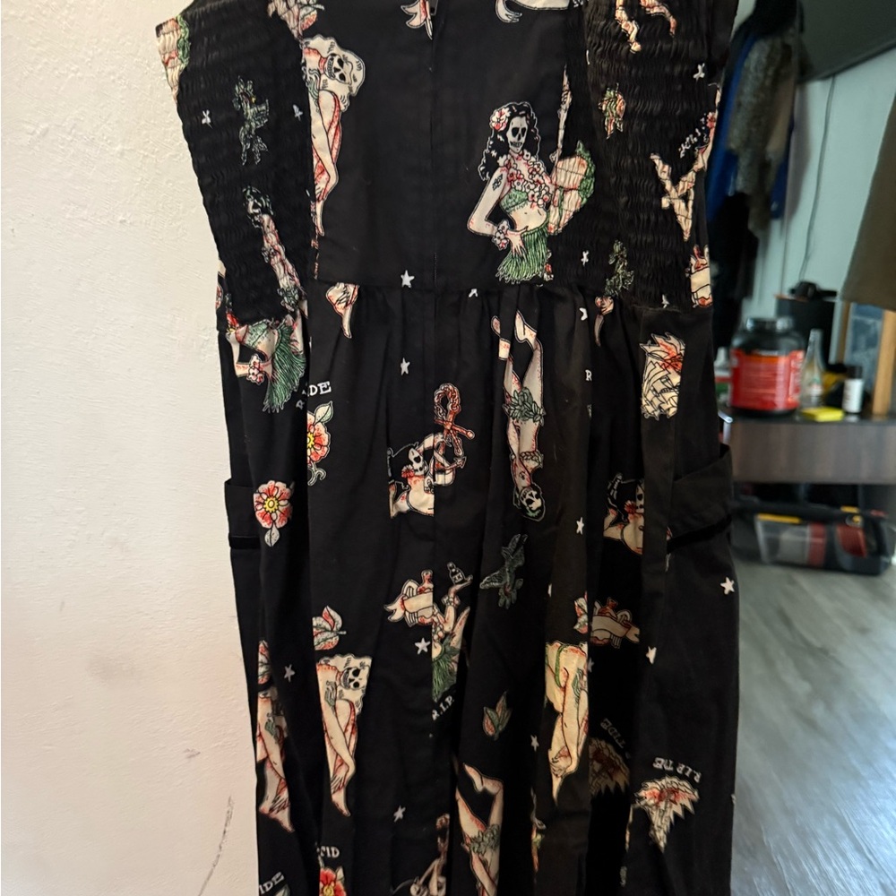 Hell Bunny Pink Tan Strapless Sundress - Picture 2 of 4